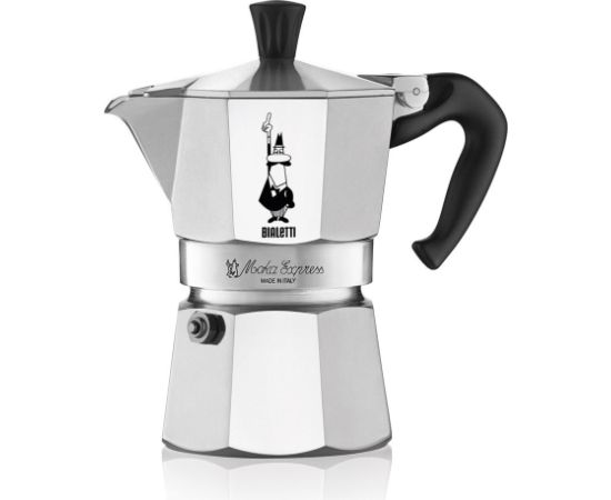 Bialetti Moka Express Moka pot 0.2 L Aluminium, Black Tējkannas (ar svilpi)