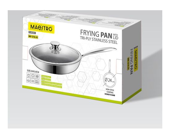 Patelnia z pokrywką 24cm MR-1216-24 MAESTRO Pannas