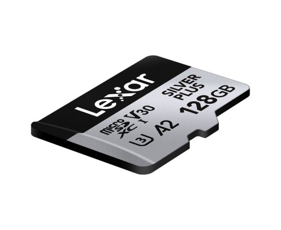 Set of 2 Lexar High-Performance Silver Plus microSDXC 2x128GB memory cards + adapter Карты памяти