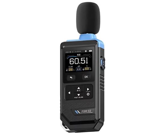 FNIRSI FDM-02 Sound Level Meter Testeri un mērierīces