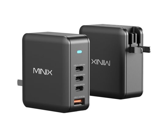 Minix P165 GaN Wall Charger with 3x USB-C and 1x USB-A Ports Telefonu lādētāji 220v