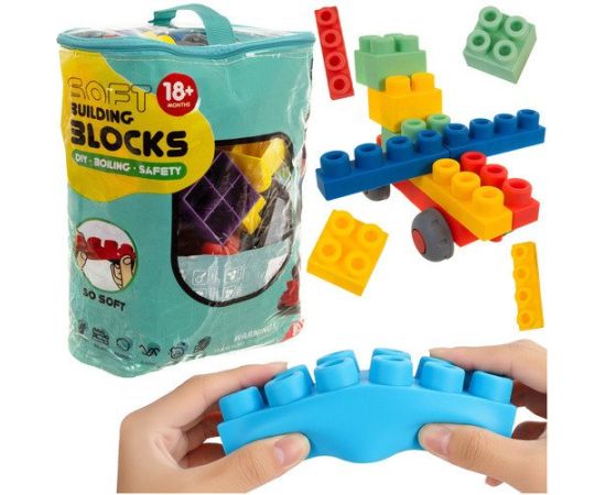 Iso Trade Klocki gumowe - sensoryczne 80el.  26575 Машины и аксессуары