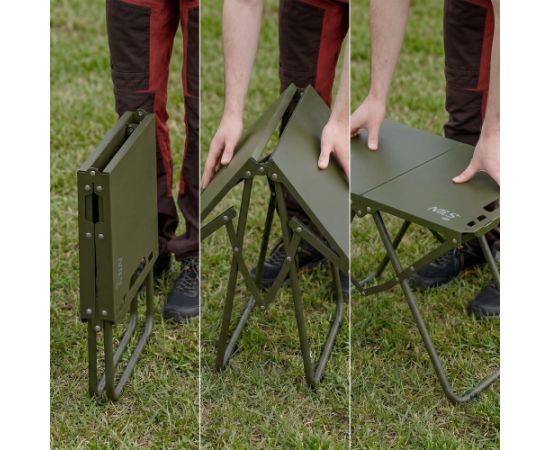 NC3310 MILITĀRAIS SALOKAMAIS GALDS GREEN NILS CAMP Tūrisma krēsli