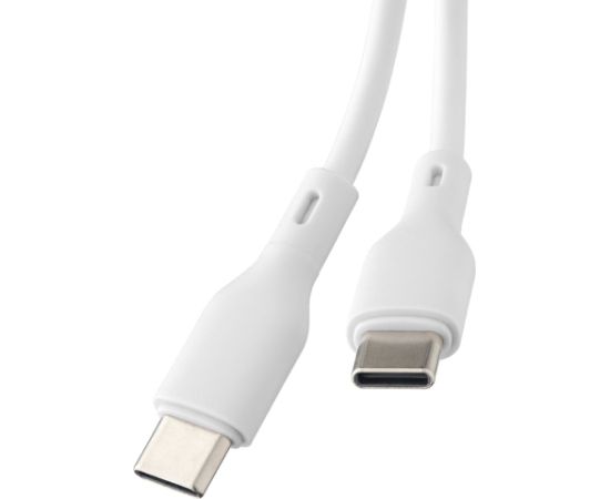 Qualo QRC-CC-00 Kabelis USB-C – USB-C / 1.5m / 60W / balts Data USB kabeļi