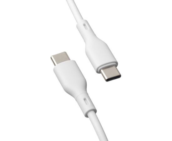 Qualo QRC-CC-00 Kabelis USB-C – USB-C / 1.5m / 60W / balts Data USB kabeļi