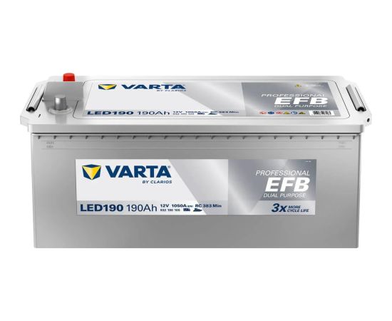 Varta Professional Dual Purpose EFB 12V 190Ah 1050A(EN),  513x223x223mm, 3/1 EAN4016987167083 Akumulatori