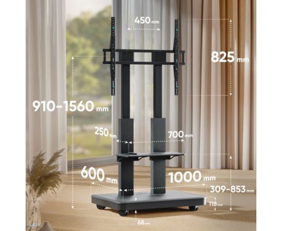 ONKRON TS2811E 3.05 m (120") Black Крепления для телевизоров