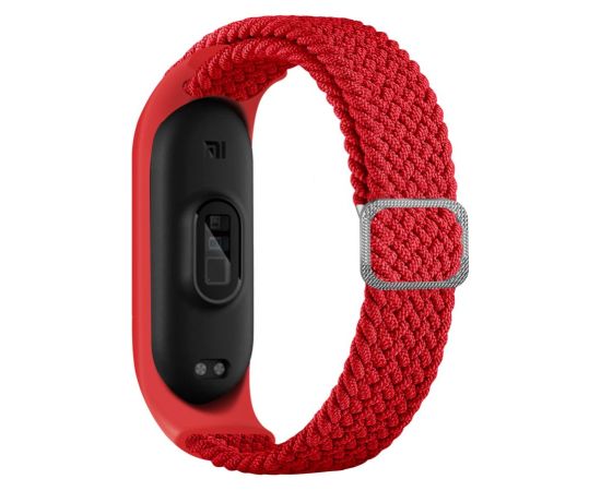 iLike   Mi Band 3/4/5/6 Braided Fabric Strap Red Smart-Watch aksesuāri