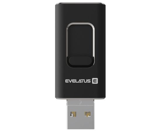 Evelatus   USB Flash 4in1 32GB EFD03 (USB,Micro,Type C and iPhone) Black USB карты памяти (Flash)