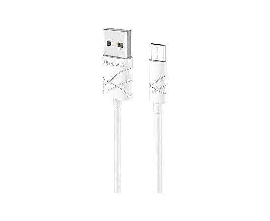 USAMS   U-Gee Pro PVC Universal Micro USB to USB Data & Fast 2A Charger Cable 1m White Data USB kabeļi