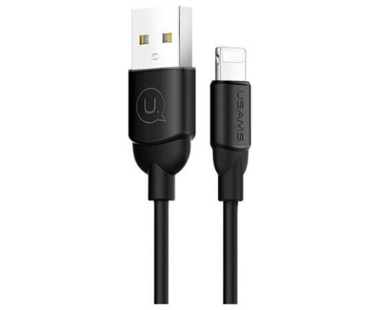 USAMS Apple  SJ245USB01, USB B - Lightning 8pin, 1 m Cabel Black Data USB kabeļi