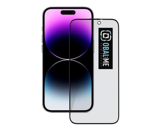 iLike Apple  OBAL:ME Privacy 5D Glass Screen Protector for Apple iPhone 14 Pro Black Ekrānu aizsardzība