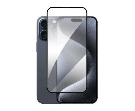 Evelatus Apple  iPhone 15 Pro Max 2.5D Full Cover Glass Anti-Static Light Black Ekrānu aizsardzība