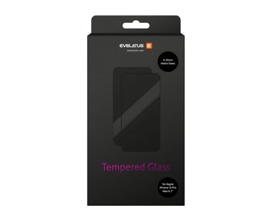 Evelatus Apple  Apple iPhone 13 Pro Max 0.33 Flat Clear Glass Japan Glue Anti-Static Ekrānu aizsardzība