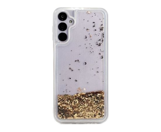 iLike Samsung  Galaxy A34 5G Silicone Case Water Glitter Gold Neoriģinālie Maciņi