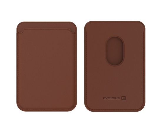 Evelatus Universal  iPhone Genuine leather wallet with MagSafe Brown Neoriģinālie Maciņi