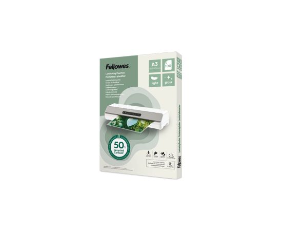 Laminēšanas plēves Fellowes Eco 100gab Gloss A3 Laminēšanas iekārtas
