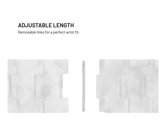 Fixed Resin Strap for Apple Watch 38/40/41mm Cloud White Epoxy resin Smart-Watch aksesuāri