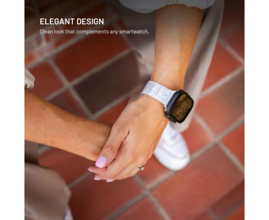 Fixed Resin Strap for Apple Watch 38/40/41mm Cloud White Epoxy resin Smart-Watch aksesuāri