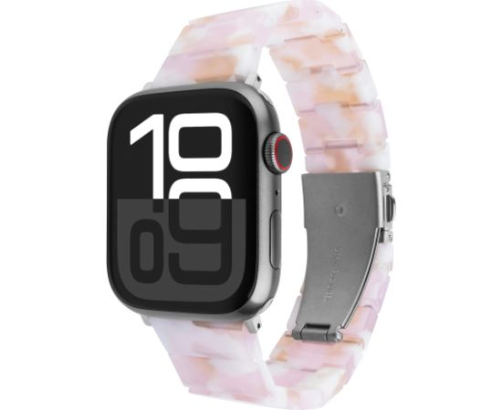 Fixed Resin Strap for Apple Watch 38/40/41mm Candy Pink Epoxy Resin Smart pūlksteņu aksesuāri