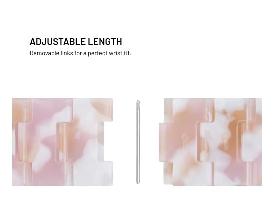 Fixed Resin Strap for Apple Watch 38/40/41mm Candy Pink Epoxy Resin Smart pūlksteņu aksesuāri