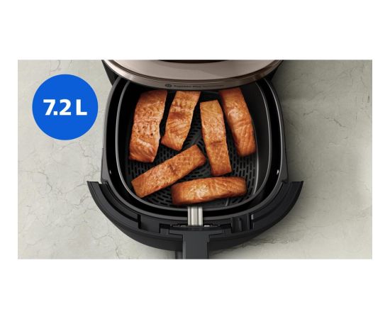 Philips NA543/00 fryer Single 7.2 L Stand-alone 2000 W Hot air fryer Black, Champagne Karstā Gaisa Katli (AirFryer)