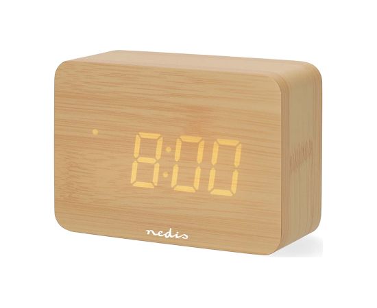 Nedis digitālais radio modinātājs, koka - CLDK2008BN Радио,Радио будильники