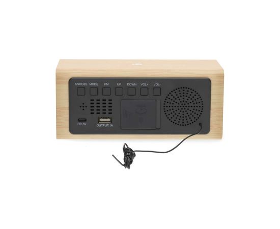 Nedis digitālais radio modinātājs, koka - CLAR3004BN Radio, Radio pulksteņi