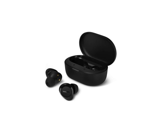 PHILIPS TAT1300BK/00 in-ear true bezvadu austiņas ar portatīvo uzlādes ietvaru, melnas Наушники