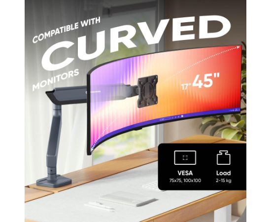 MONITOR ACC DESK MOUNT/17-45" GRAPHITE G95-G ONKRON Крепления для телевизоров