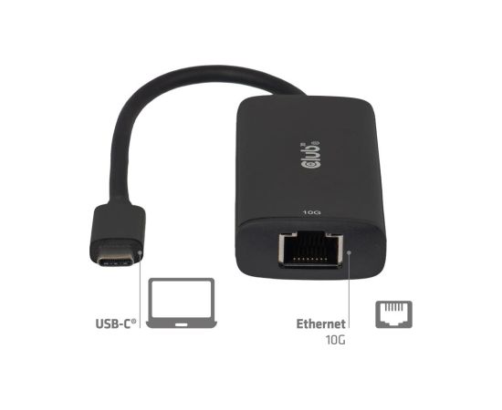 I/O ADAPTER USB-C TO RJ45/10G M/F CAC-2531 CLUB3D Dažādi vadi
