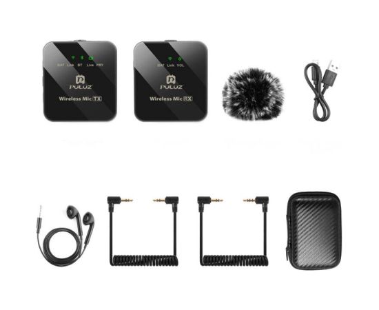 Wireless Lavalier Microphone PULUZ 1 TX + 1 RX Mикрофоны