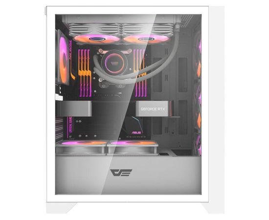 Darkflash DRX70 MESH computer case (white) + 4 RGB fans Datoru korpusi