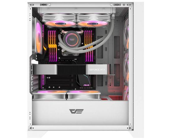 Darkflash DRX70 MESH computer case (white) + 4 RGB fans Datoru korpusi