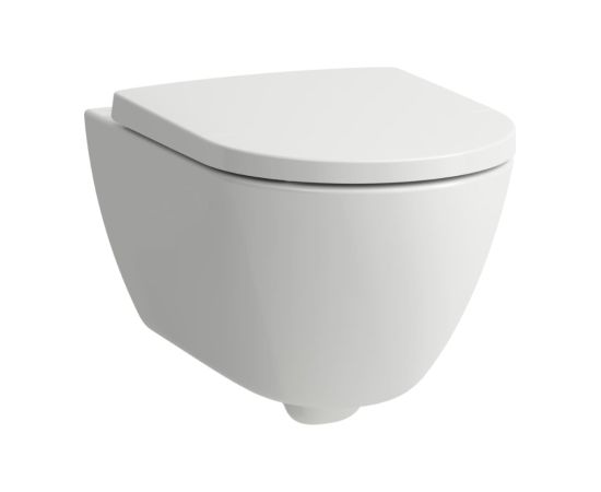 Laufen pods ar QR/SC vāku Pro X rimless, stiprināms pie sienas, 360x540 mm, silent flush, balts Podi pie sienas