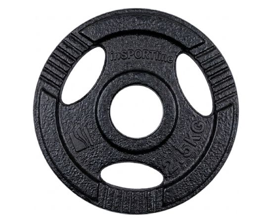 Cast Iron Olympic Weight Plate inSPORTline Hamerton Black 2.5 kg, 50 mm Hanteles