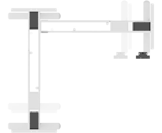 Digitus Electrically Height-Adjustable Table Frame, 90° L-Shape DA-90453 (White, Triple Motor, 2 Levels) Jaunumi -Dārzam