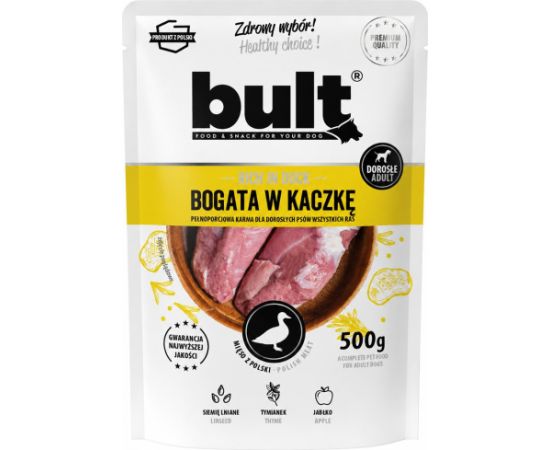 BULT mielonka bogata w kaczkę saszetka dla psa 500g Suņu barība