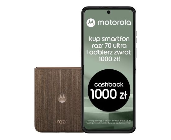 Motorola razr 70 ultra 17.7 cm (6.96") Dual SIM Android 16.0 5G USB Type-C 16 GB 512 GB 5000 mAh Wood Мобильные телефоны