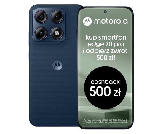Motorola Edge 70 Pro 6.78" Android 16.0 5G USB Type-C 8 GB 256 GB 6500 mAh Pantone Titan Mobilie telefoni
