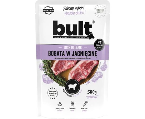 BULT saszetka mielonka bogata w jagnięcinę 500g Suņu barība