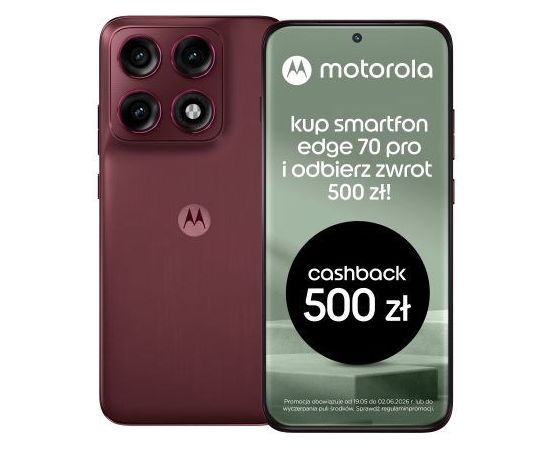 Motorola Edge 70 Pro 6.78" Android 16.0 5G USB Type-C 8 GB 256 GB 6500 mAh Pantone Zinfandel Mobilie telefoni