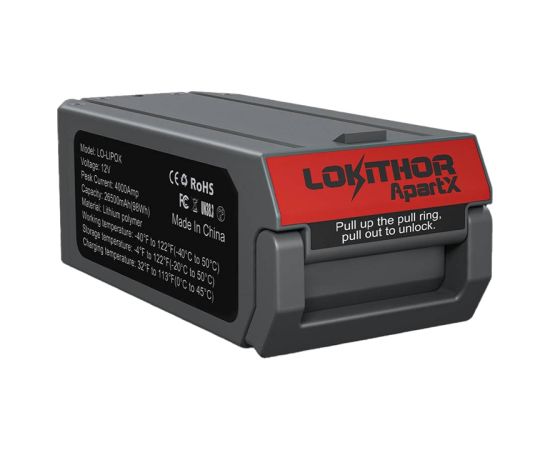 Lokithor ApartX LO-LIPOX 4000mAh 98Wh Battery Akumulatoru lādētāji, starteri
