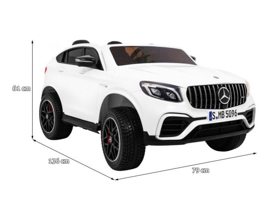 Pojazd na akumulator Mercedes GLC 63S Biały Jaunumi, Bērnu preces