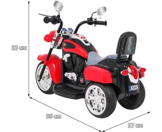 Motorek Chopper NightBike Czerwony Jaunumi, Bērnu preces