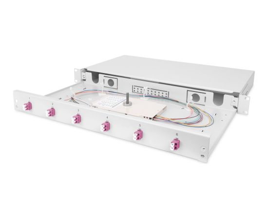 Digitus fiber optic splice box, 1U, equipped, LC, OM4 (gray) Wireless Routers