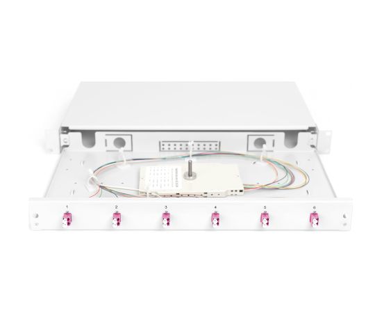 Digitus fiber optic splice box, 1U, equipped, LC, OM4 (gray) Wireless Routers