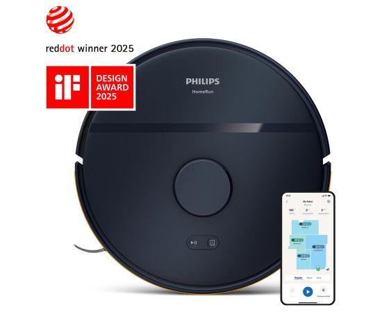 PHILIPS XU2000/15 2000. sērijas Putekļsūcējs robots ar mazgāšanas funkciju, Bagless Black Wet and Dry Пылесосы - Роботы