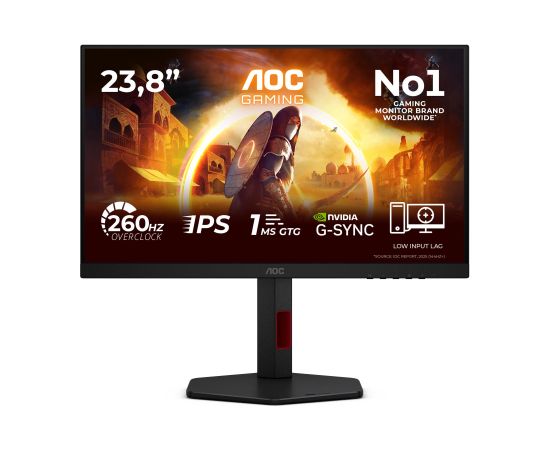 LCD Monitor AOC 23.8 " 1920 x 1080 pixels Full HD Native aspect ratio 16:9 LED Flat 24G4ZR Monitori