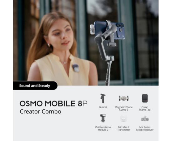 DJI Osmo Mobile 8P Creator Combo Handheld Gimbal Telefonu Stabilizatori